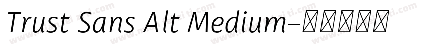 Trust Sans Alt Medium字体转换